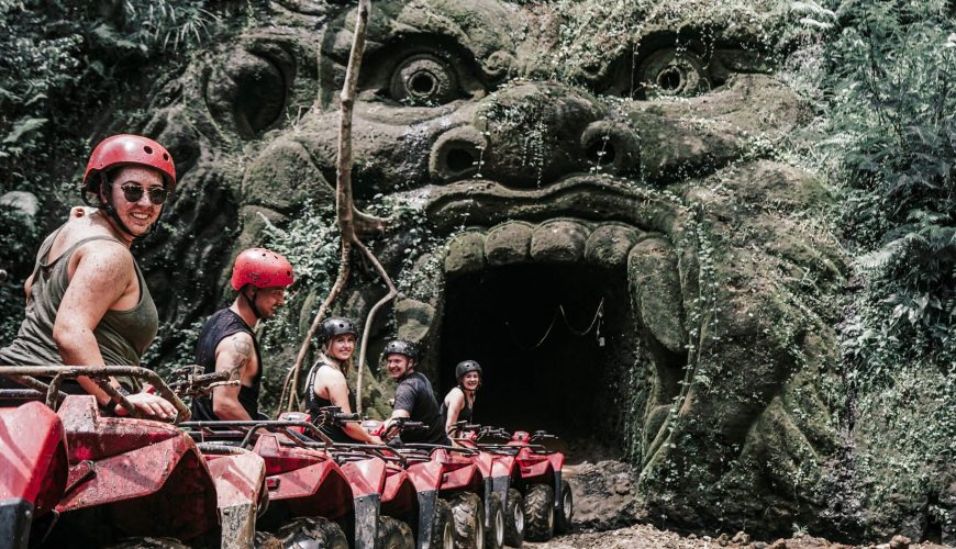 People ride ATV Bali Ubud